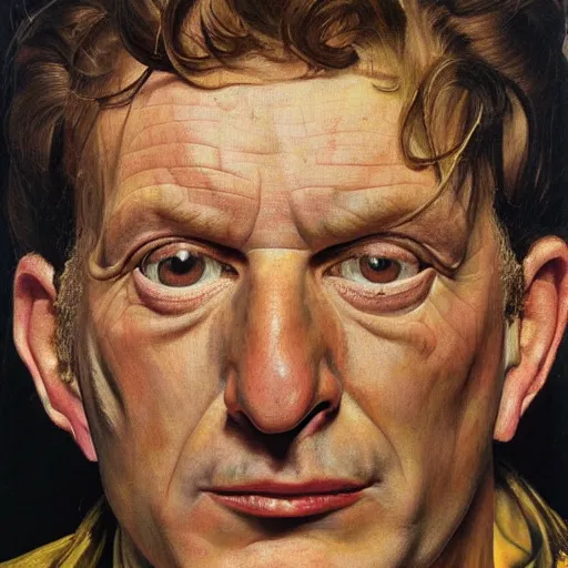 Image similar to high quality high detail painting by lucian freud, hd, ozzy osborn, portrait