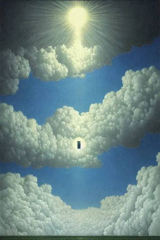 Image similar to colorful!!! heaven paradise by rene magritte, valhalla by laurie greasley and bouguereau, ( ( etching by gustave dore ) ), cloudscape, ultraclear intricate, sharp focus, highly detailed digital painting illustration, concept art, masterpiece