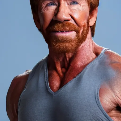 Image similar to bodybuilder chuck norris, 4 k, high detail, high - resolution photograph, professional photography, ultra - detail