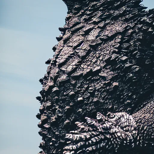 Prompt: dslr portrait still of godzilla, 8 k, 8 5 mm f 1. 4