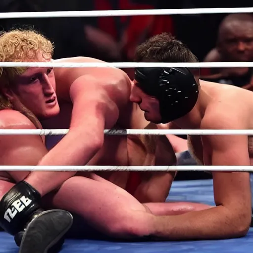 Image similar to logan paul vs ksi, wrestling