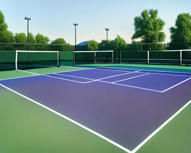 Image similar to tennis court, ray lewis, ray lewis playing tennis with high school girls, high school girls, oil on canvas, octane render,