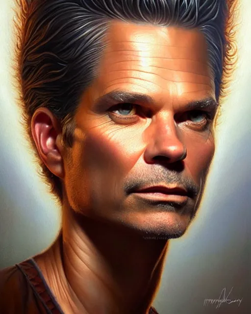 Image similar to detailed portrait of timothy olyphant olive! with pimento! by tomasz alen kopera and peter mohrbacher and johanna martine! and margaret keane! elegant alluring luminescent