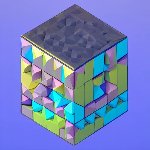 Image similar to Matte 3d low poly icon of Spongepog Squarechamp, lat lighting, isometric 3d render,
