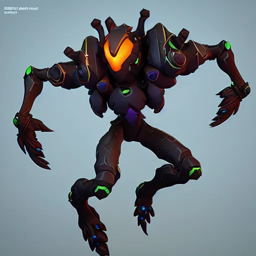 Image similar to a spider creature hero concept from overwatch, design, ingame image, 4 k, octane render, unreal engine 5,