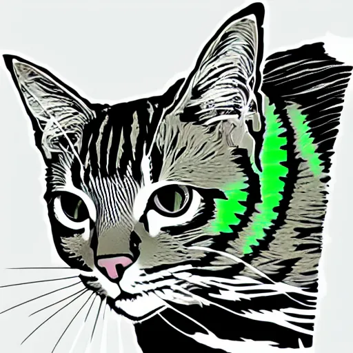 Image similar to Tabby cat acidwave