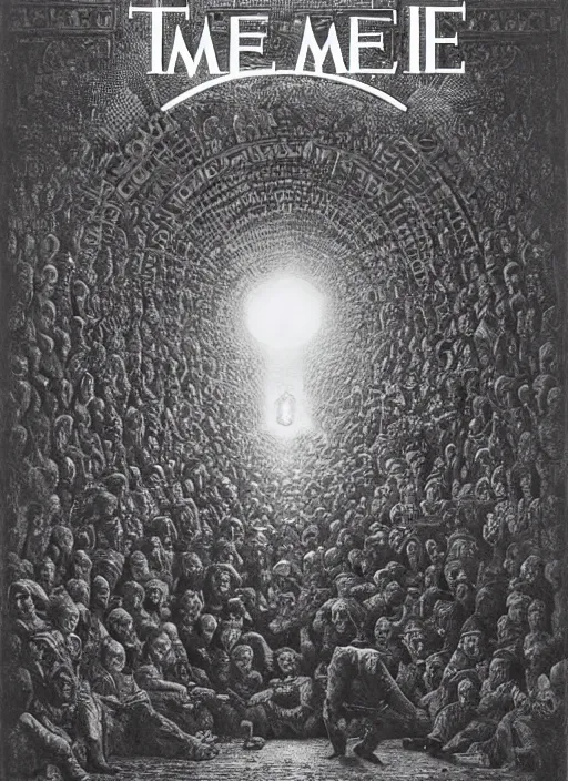 Prompt: TIME magazine cover, the coming AI singularity, by Gustave Doré, 4k