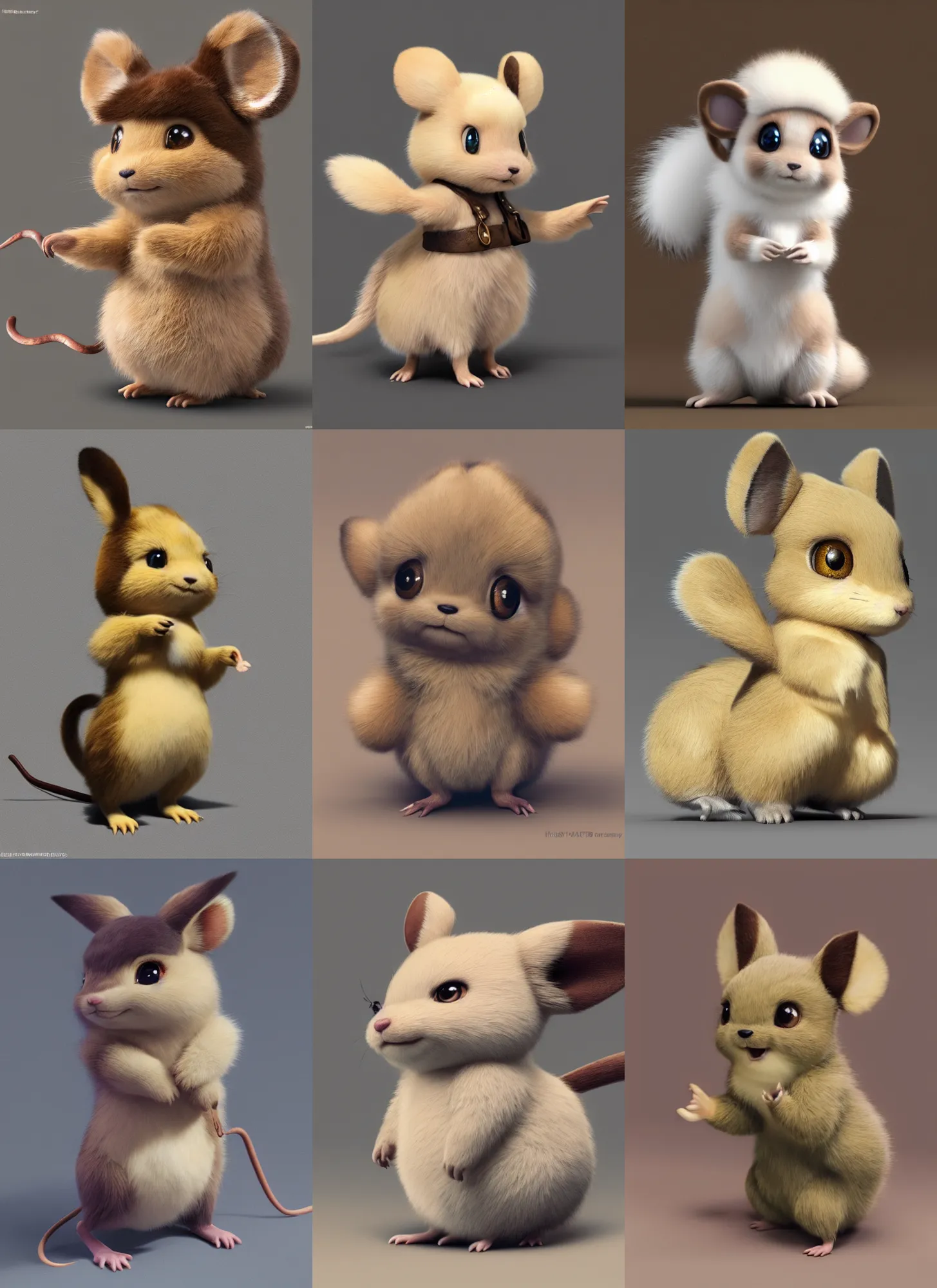 Prompt: high quality 3 d render hyperrealist very cute muted color fluffy! steampunk mouse, highly detailed, vray smooth, in the style of detective pikachu, hannah yata charlie immer, soft indoor light, low angle, uhd 8 k, sharp focus