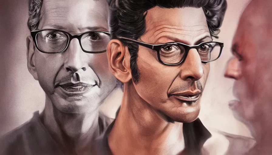 Prompt: Jeff Goldblum, hyperdetailed, artstation, cgsociety, 8k