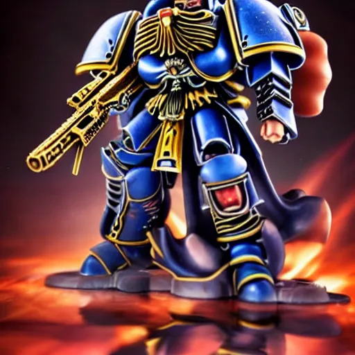 Image similar to anime warhammer 4 0 k, nendroroid, high quality photo, action pose