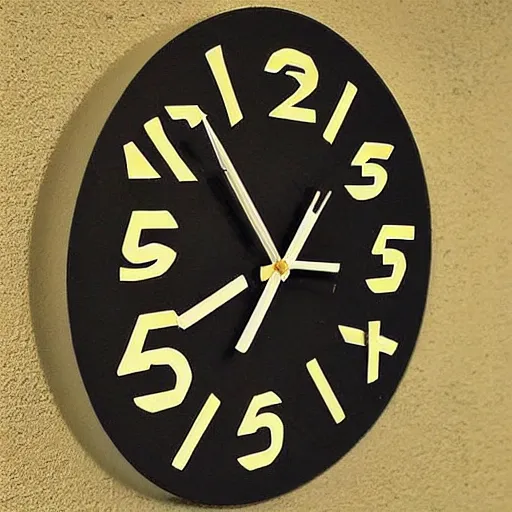 Prompt: a clock where every number says thirty