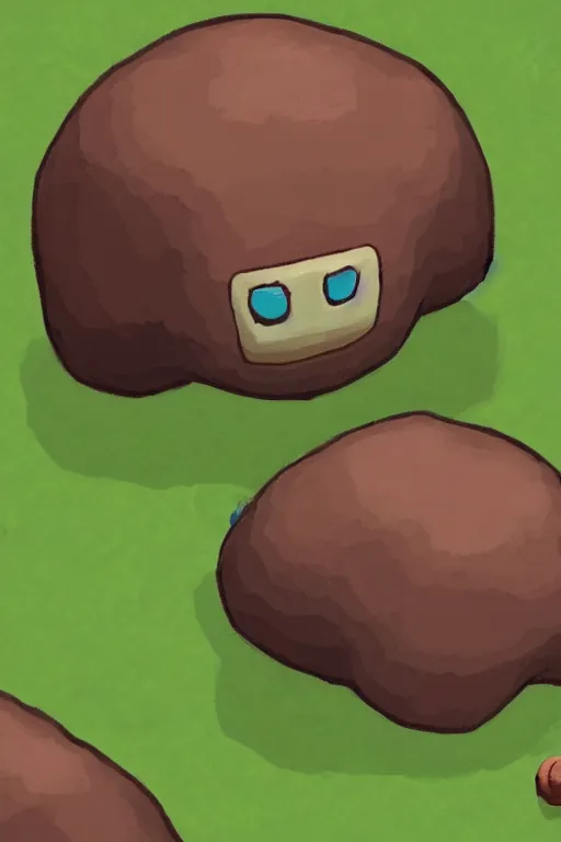 Image similar to an in game portrait of diglett from the legend of zelda breath of the wild, breath of the wild art style.