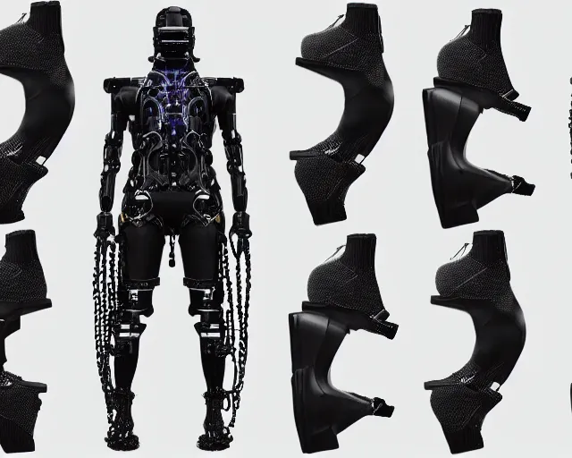 Prompt: a leaked screenshot of Balenciaga's cybernetic enhancements