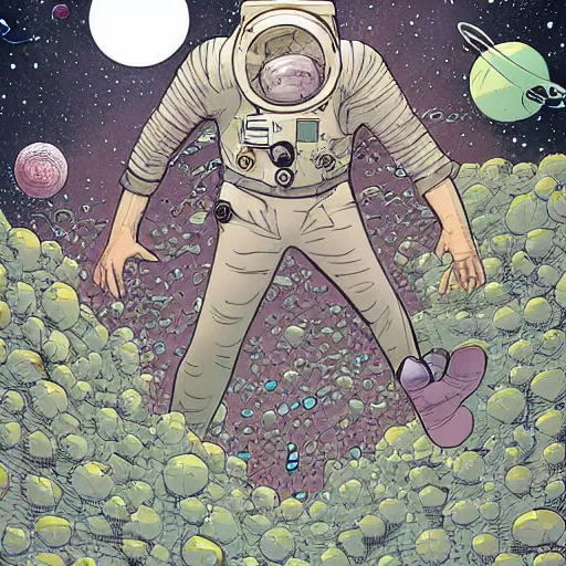 Prompt: space jellyfish by geoff darrow