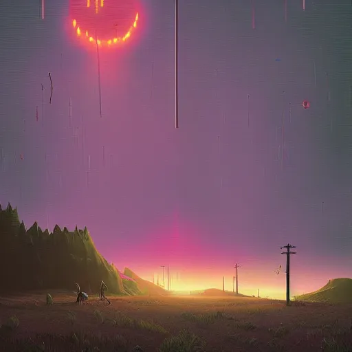 Prompt: the end of the world by Simon Stålenhag