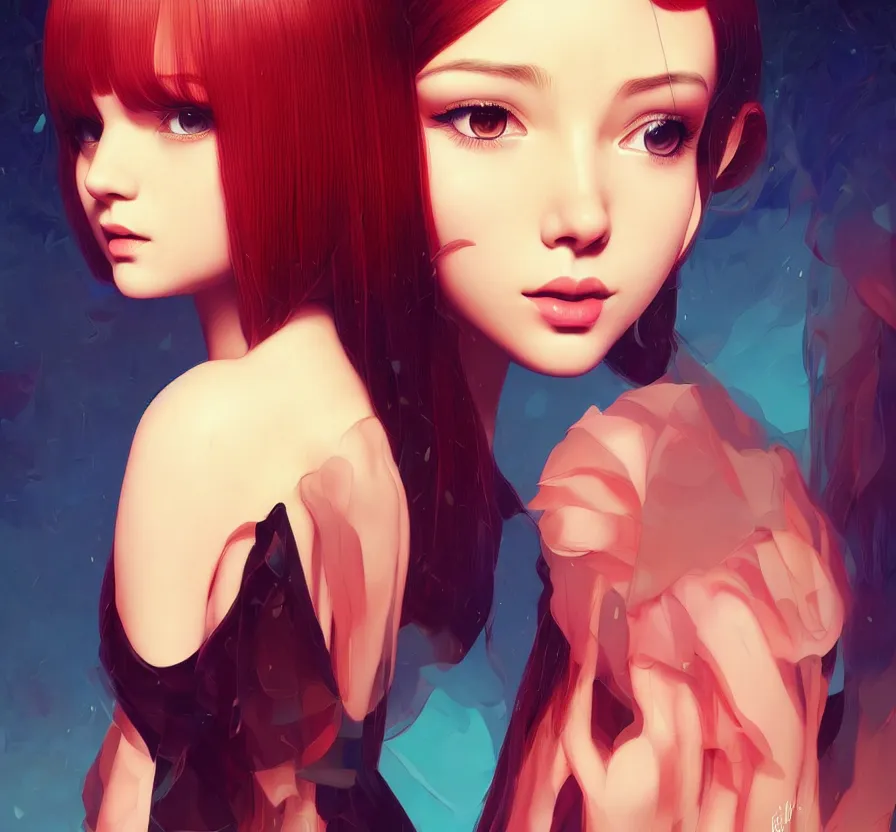 Image similar to a beautiful young british alternative music singer. optical illusion art by ilya kuvshinov lois van baarle ross tran range murata artgerm katsuhiro otomo norman rockwell. highly detailed intricately sharp focus mystically trending deviantart, pinterest, vogue italia, unreal engine 5, 4 k uhd image