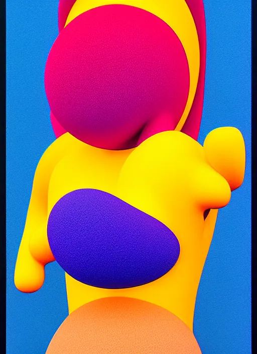 Image similar to abstract sculpture by shusei nagaoka, kaws, david rudnick, airbrush on canvas, 3 d, octane, vray, pastell colours, cell shaded, 8 k