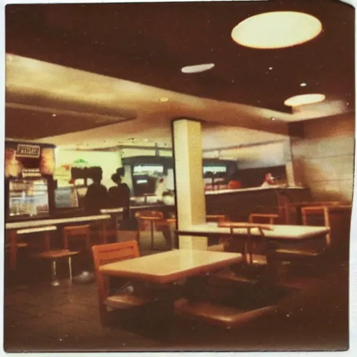 Prompt: atmospheric polaroid photograph of McDonalds restaurant in japan