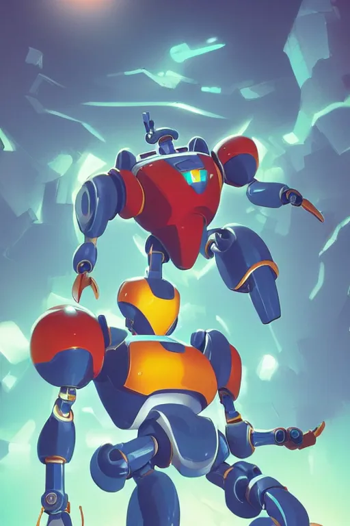 Image similar to metabots medabots medarotto medarot robot minimalist comics, behance hd by jesper ejsing, by rhads, makoto shinkai and lois van baarle, ilya kuvshinov, rossdraws global illumination ray tracing hdr radiating a glowing aura