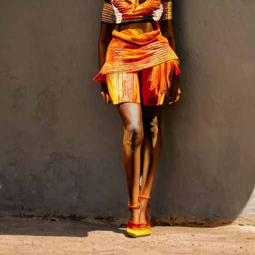 Prompt: Photo of an African model ,bold, self-confidence, cinematic,focus