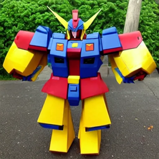 Image similar to gundam made of fruits