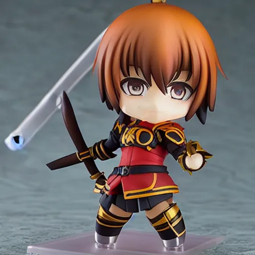 Prompt: an anime Nendoroid of a War Hammer figurine, detailed product photo