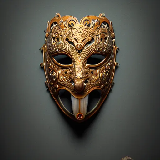 Prompt: an elaborate intricate mask made of water, rendered in octane, behance hd, bokeh obsidian backdrop