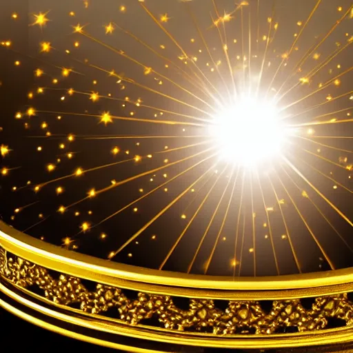 Image similar to a gold crown shaped like a lens flare