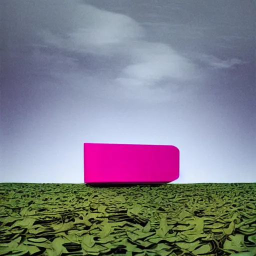 Prompt: artificial by franco fontana, by michael deforge, by juliana nan avant garde, 6 0 s kitsch and psychedelia. a experimental art of a coffin being carried by six men through an ethereal, otherworldly landscape. the men are all wearing hooded cloaks. the landscape is eerie & foreboding, with jagged rocks & eerie, glowing plants.