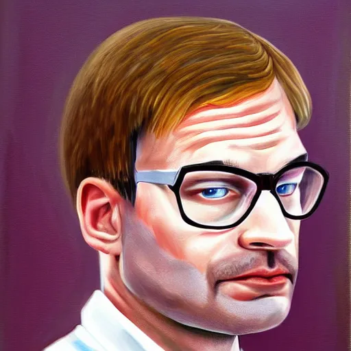 Image similar to a court judging jeffrey dahmer, oil painting, ultradetailed, digital painting, ultradetailed