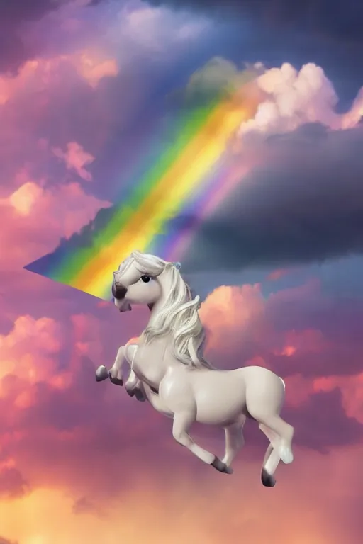 Prompt: a tiny baby unicorn on a rainbow cloud, dramatic lighting, cinematic, establishing shot, extremely high detail, foto realistic, cinematic lighting, post processed, concept art, high details, cinematic, 8k resolution, beautiful detailed, photorealistic, digital painting, artstation, concept art, smooth, sharp focus, artstation trending, octane render, unreal engine