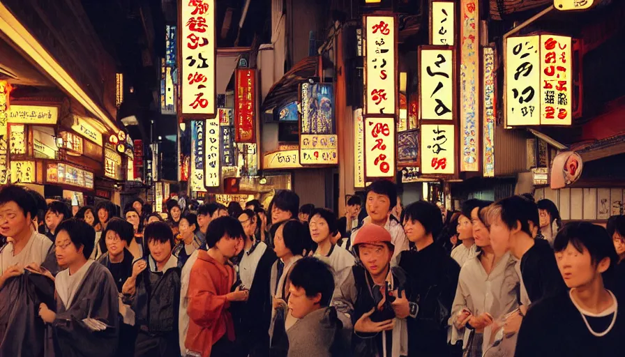 Image similar to masterful photography by haruto hoshi and yang seung woo, young people enjoying night life in kabuki cho japan, full color, shot on cinestill 8 0 0 t with a canon 3 5 mm lens aperture f / 5. 6, very realistic, highly detailed, intricate details