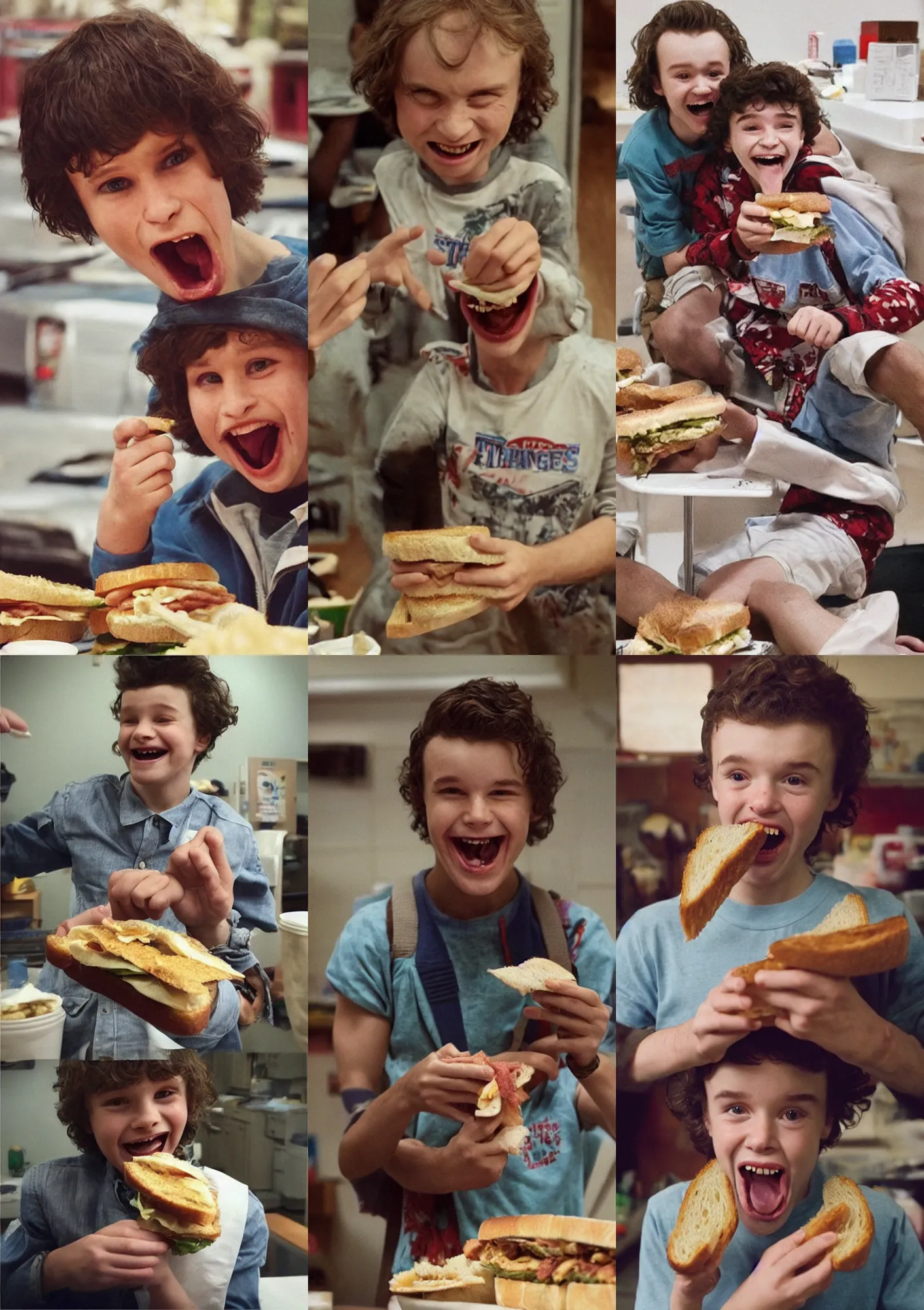 “Eddie Munson from stranger things eating a sandwich | Stable Diffusion ...