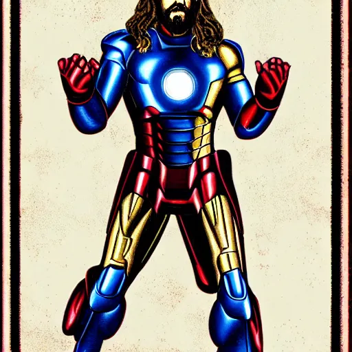 Prompt: jesus as iron man