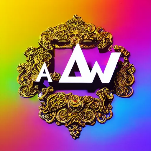 Image similar to a and w vaporwave logo, digital art, cosmic, 3 d high definition, trending on art station, photorealistic, high resolution, 8 k, octane, hyper detailed, insane details, intricate, elite, ornate, elegant trend, highly detailed and intricate, sharp focus, photography, unreal engine