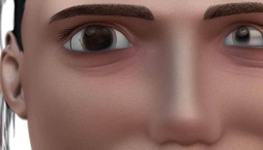 Image similar to human close - up, sss, pbr material, refraction, skin