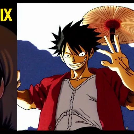 Image similar to luffy in the matrix movie