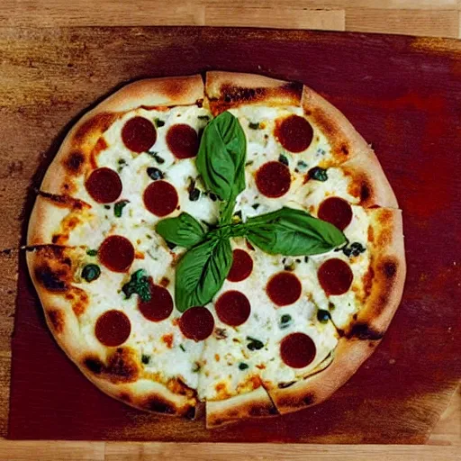 Image similar to A recipe on how to compose a pizza Margherita, by Leonardo da vinci