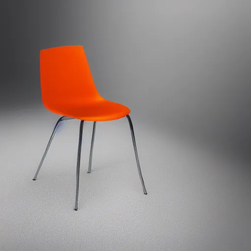 Prompt: a professional photograph of a new chair inspired in a carrot, white background, product design, minimalism, 4 k, bauhaus