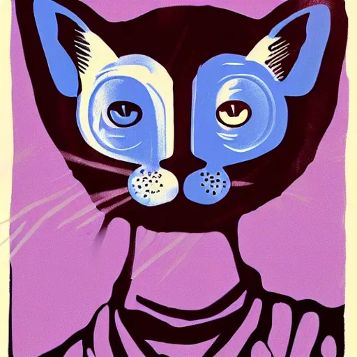 Image similar to cat alien by warhol