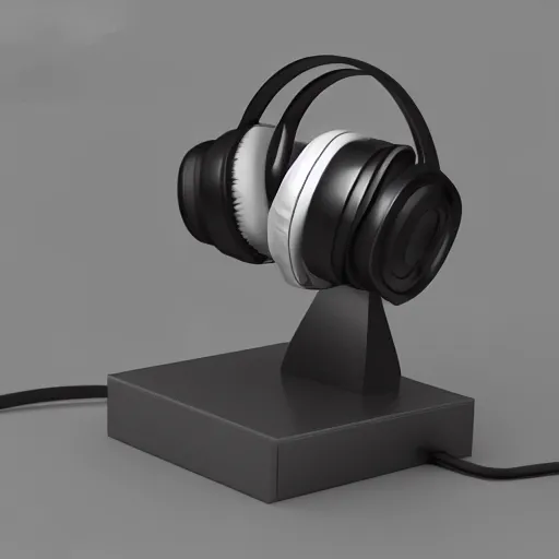 Prompt: headphone stand, futuristic, techno, cyberpunk, product design, 3 d render, 3 d concept, 3 d product render, isometric design, fun, swag