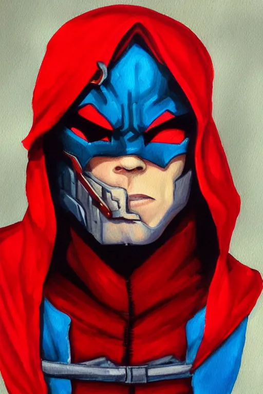 Image similar to red hood painting