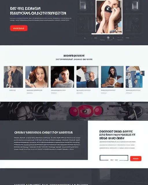 Image similar to online radio design landing page template