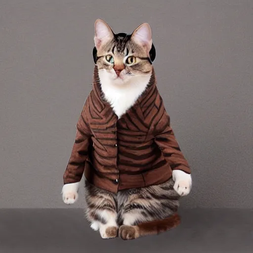 cat in designer clothes, Stable Diffusion
