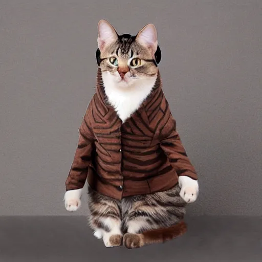 Image similar to cat wearing a coat suit