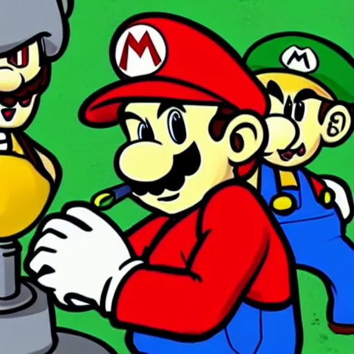 Image similar to mario bros smoking weed