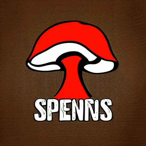 Image similar to spencers shroomery logo. mushroom theme, futuristic style, by aaron draplin
