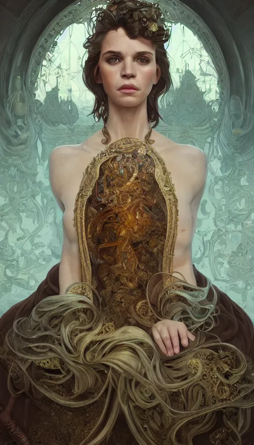 Image similar to the mayor, fatm greasy, rich, fame of thrones, fibonacci, sweat drops, intricate fashion clothing, insane, intricate, highly detailed, surrealistic, digital painting, artstation, concept art, smooth, sharp focus, illustration, Unreal Engine 5, 8K, art by artgerm and greg rutkowski and alphonse mucha