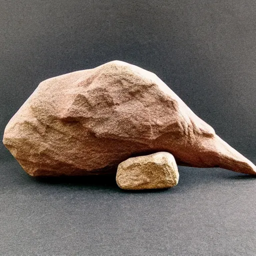 Prompt: a rock in the shape of a t-rex