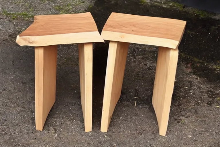 Prompt: a wooden building in the shape of a side table